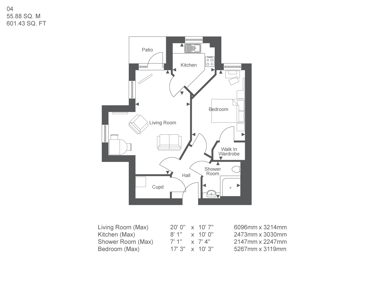 Apartment 4 floor plan