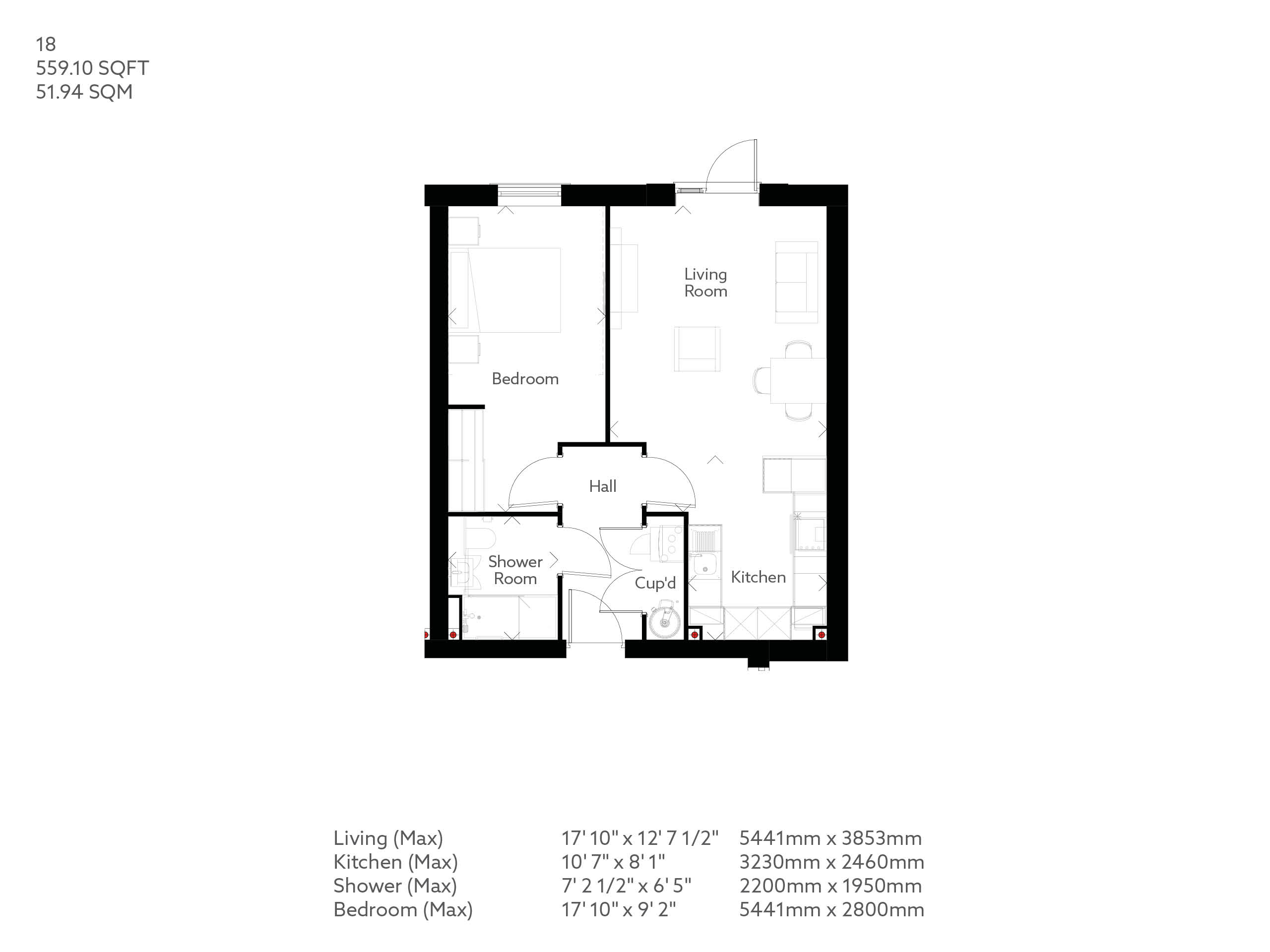 Apartment 18 floor plan
