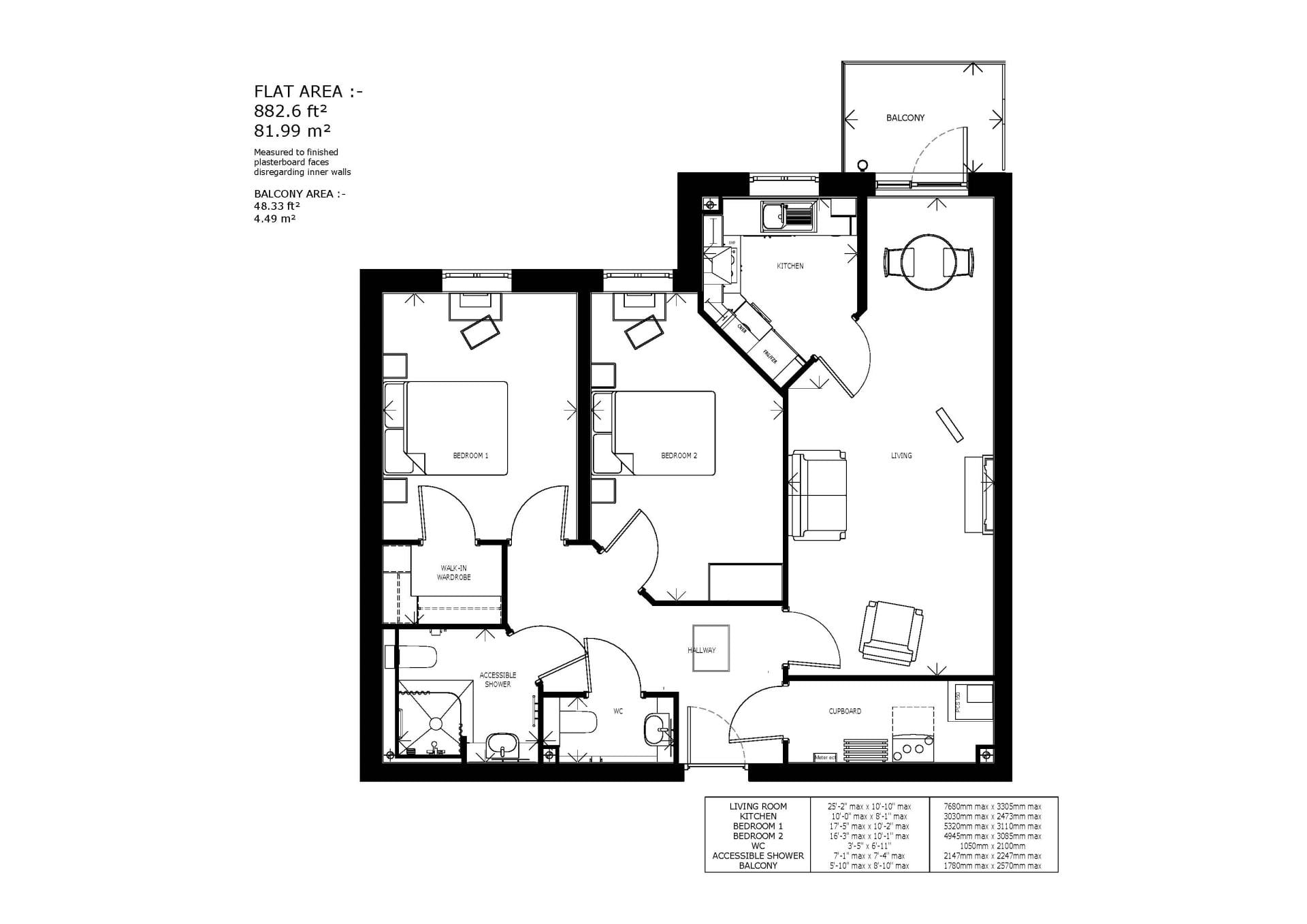 Apartment 32 floor plan