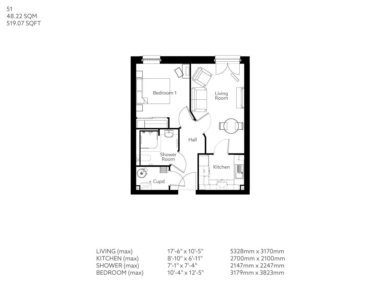 Apartment 51 floor plan