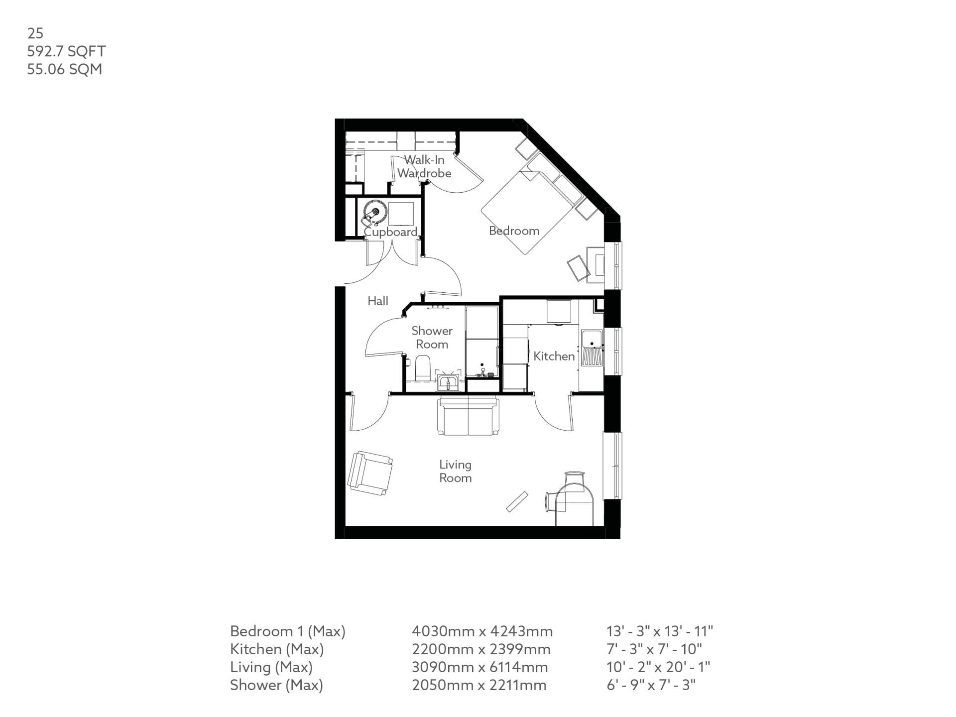 Apartment 25 floor plan
