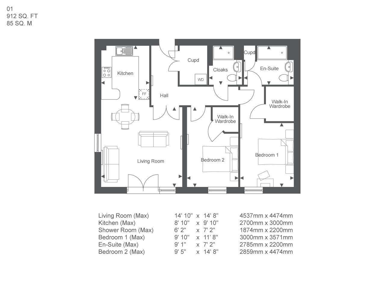 Apartment 1 floor plan