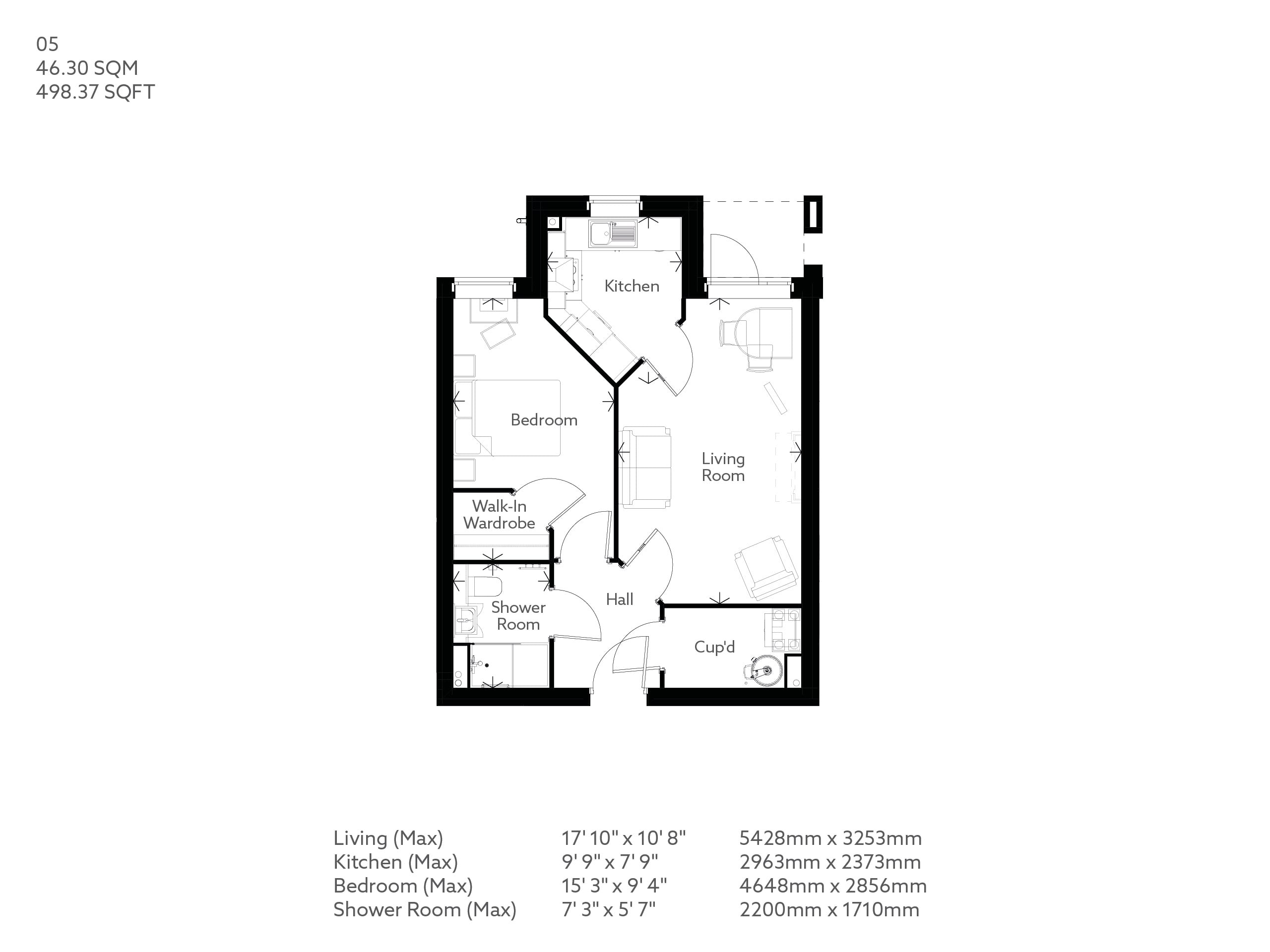 Apartment 5 floor plan