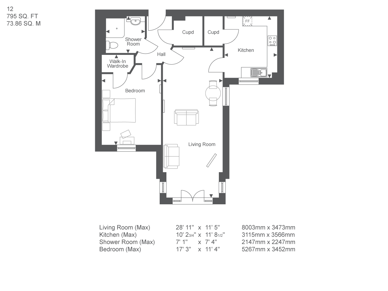 Apartment 12 floor plan