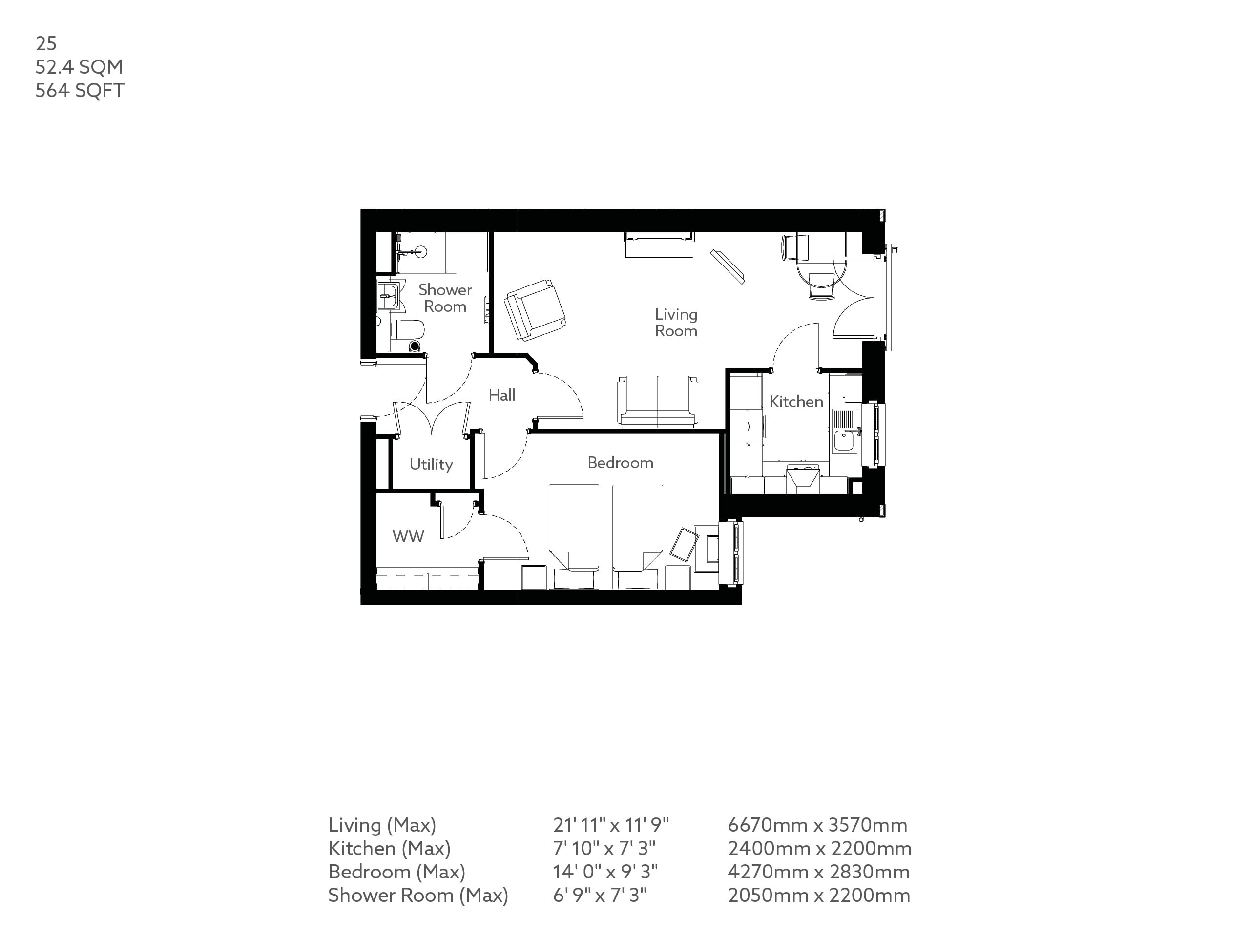 Apartment 25 floor plan