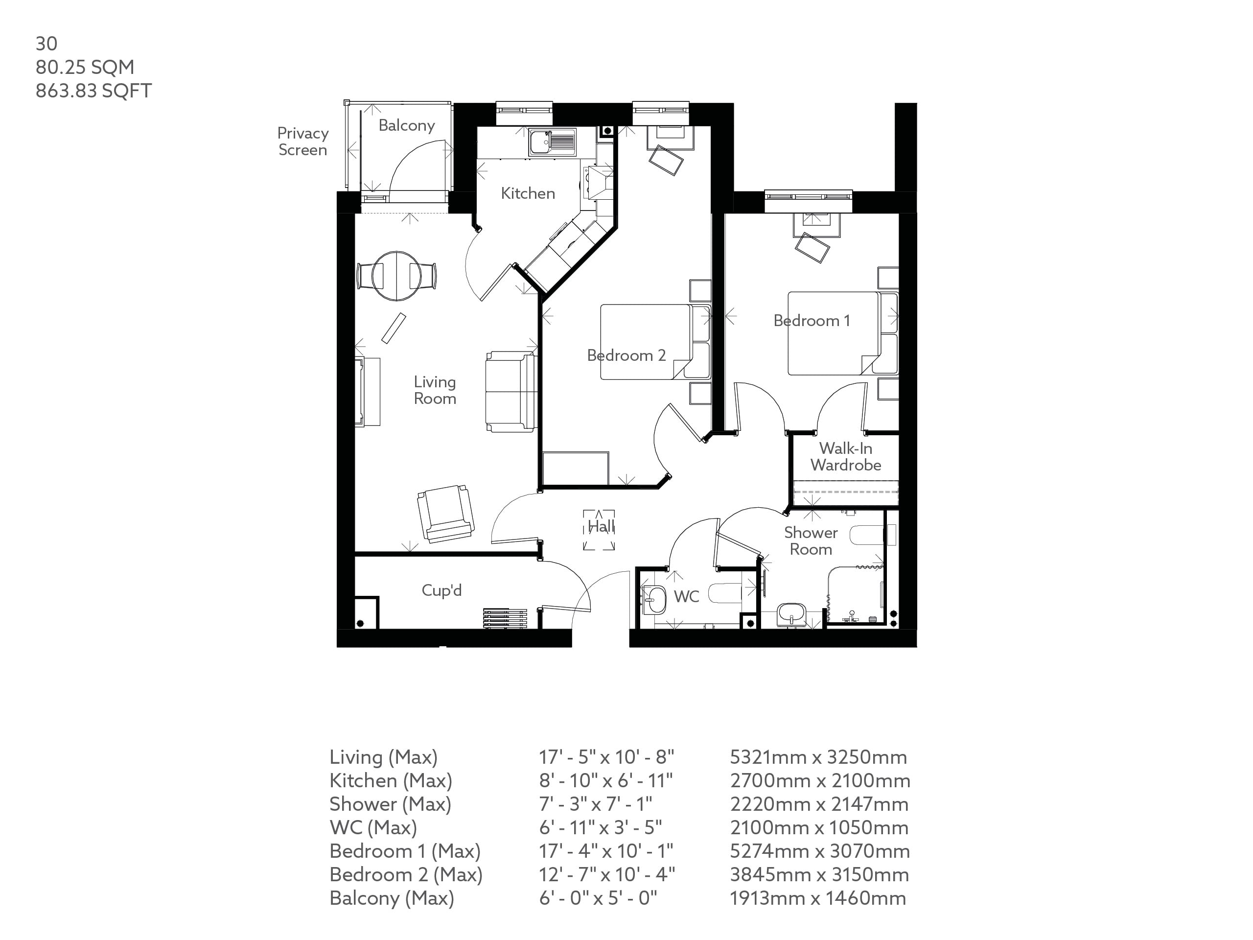 Apartment 30 floor plan