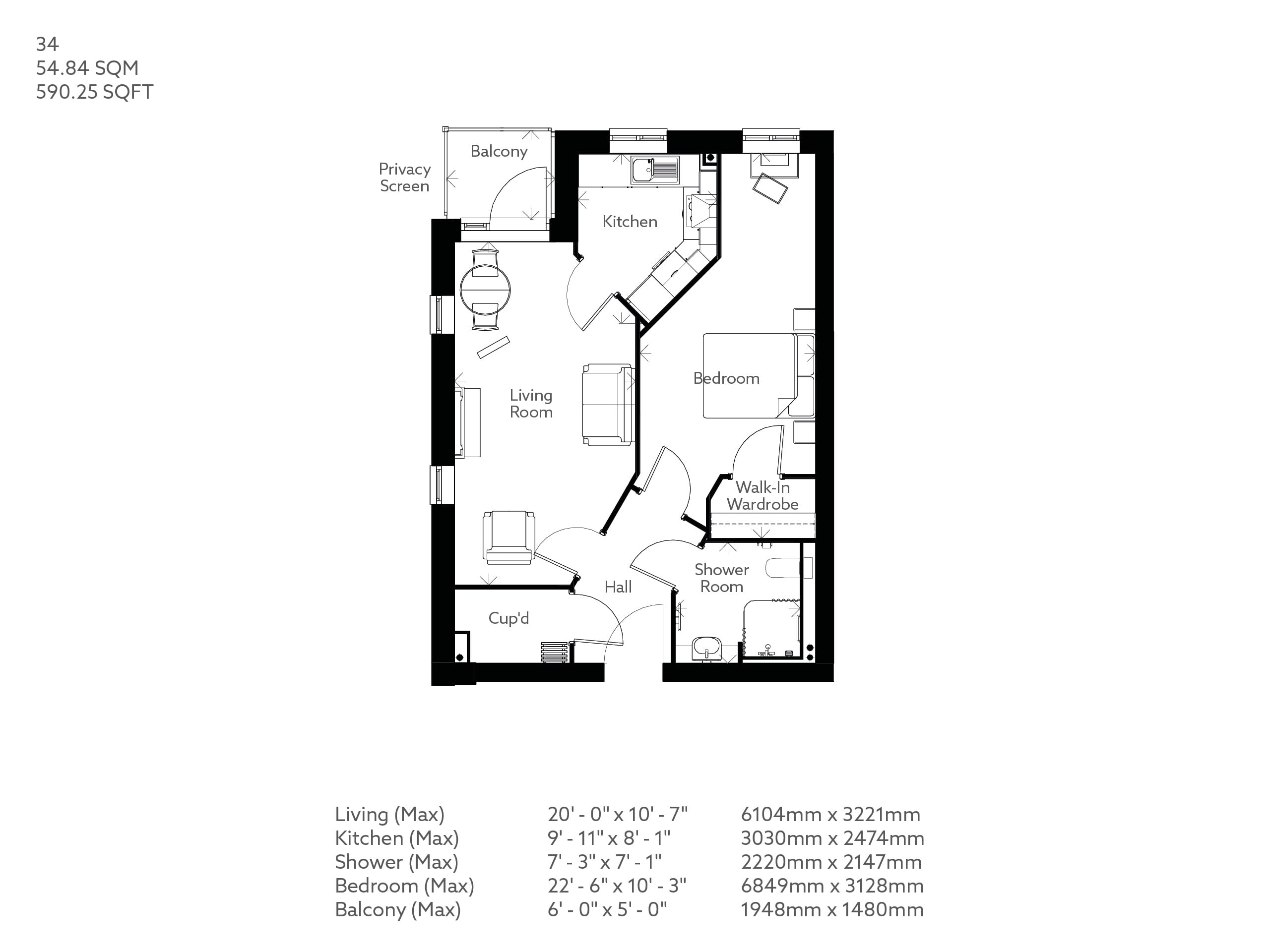 Apartment 34 floor plan