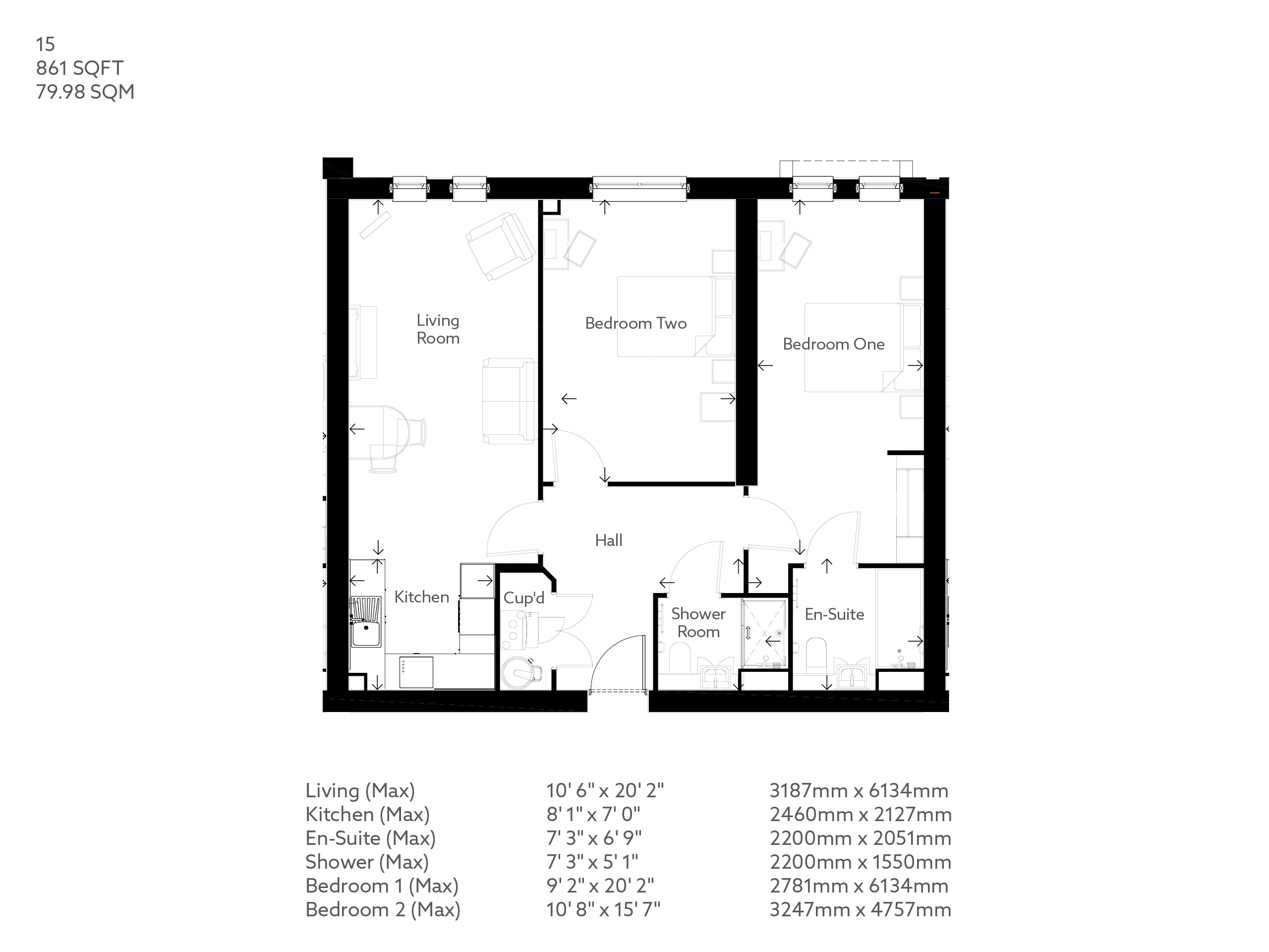 Apartment 15 floor plan