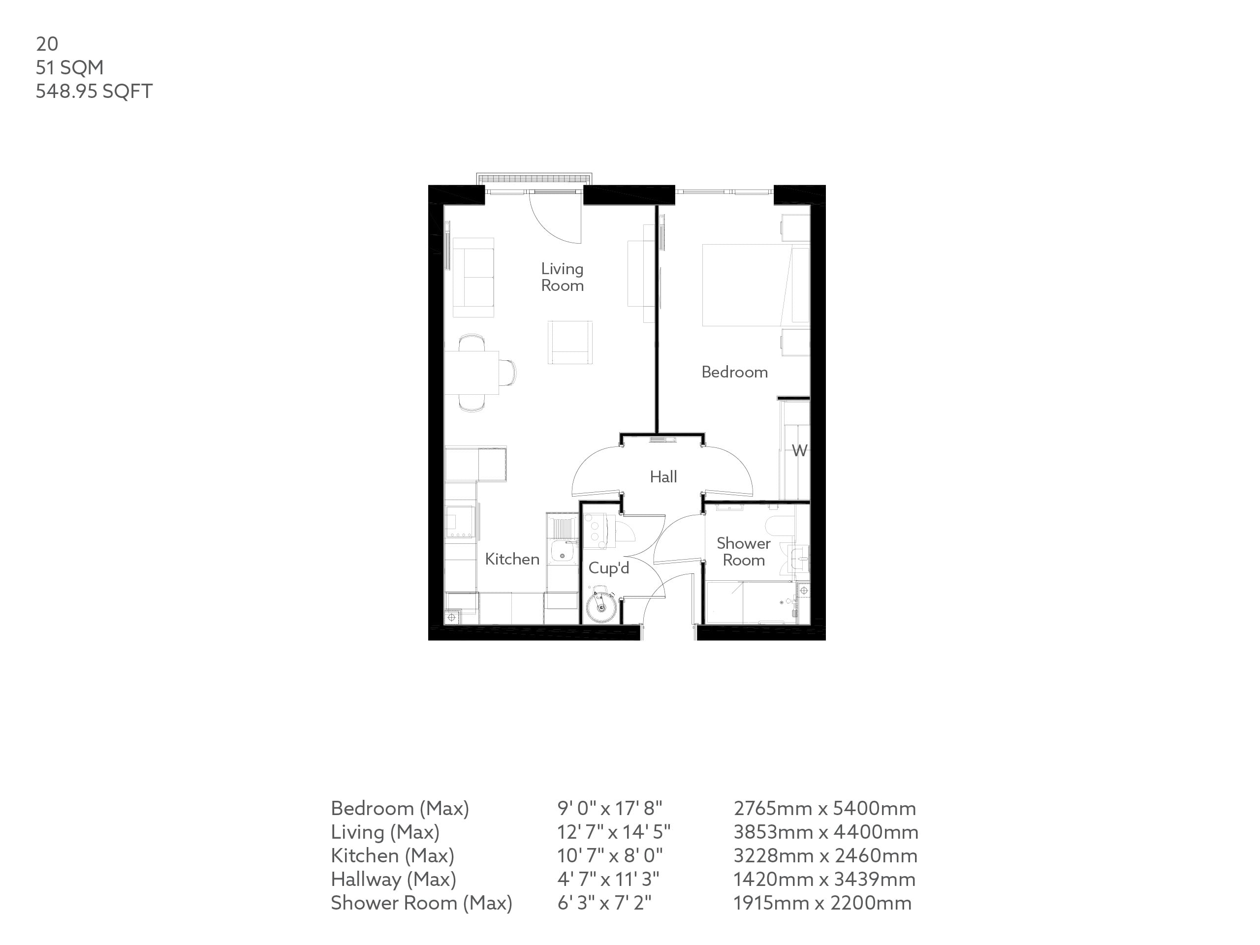 Apartment 20 floor plan