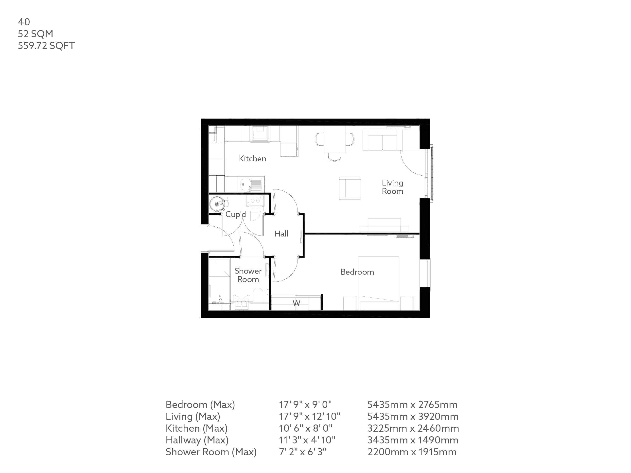 Apartment 40 floor plan