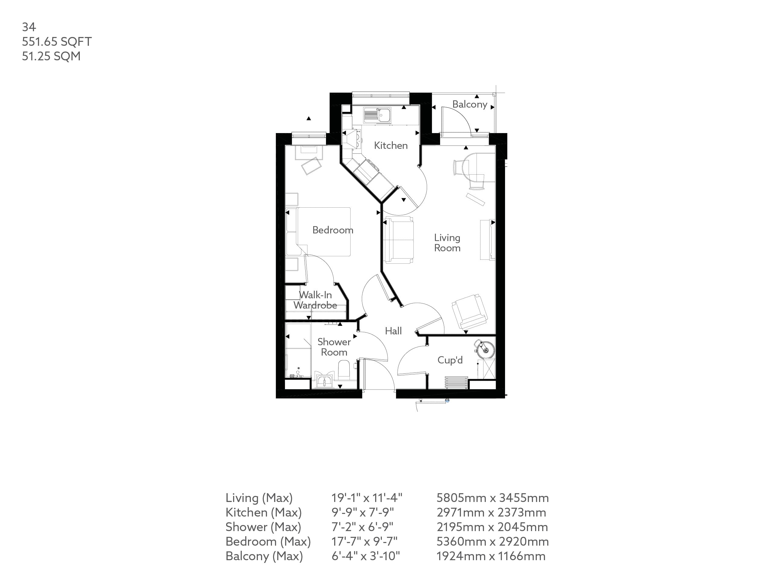 Apartment 34 floor plan
