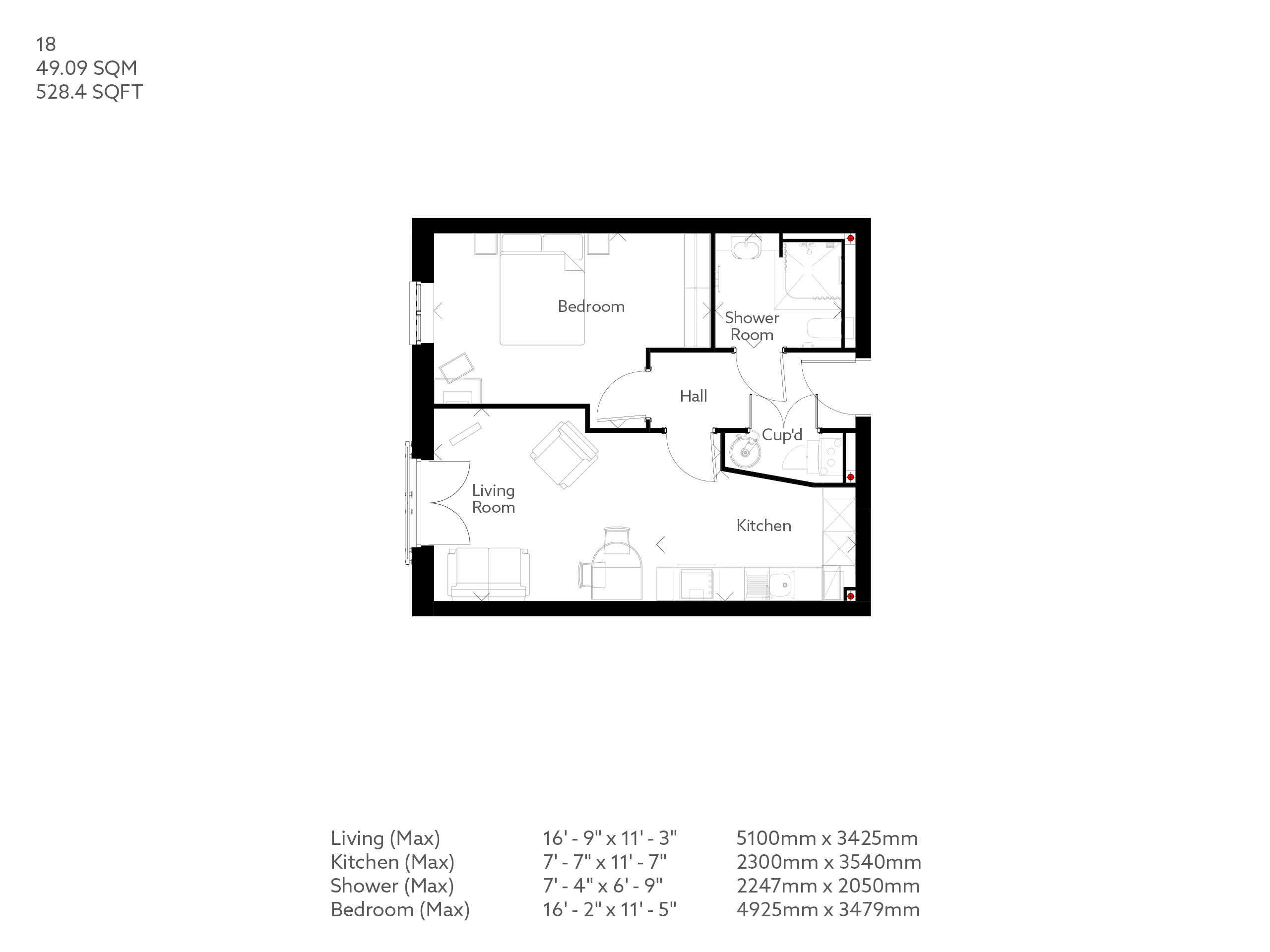 Apartment 18 floor plan