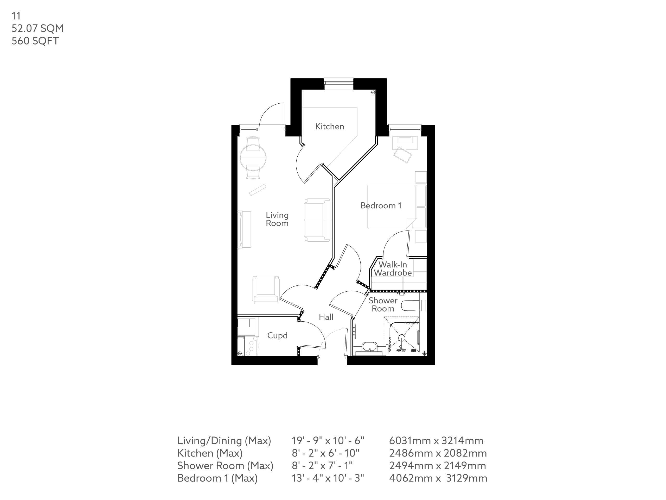 Apartment 11 floor plan