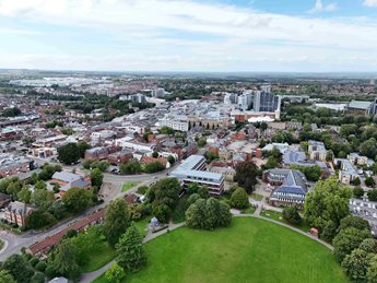 Aerial shot of Basingstoke